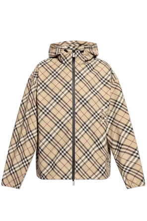 ジャケット BURBERRY Penston' jacket Burberry Sliced Check Hooded Jacket | Black | FARFETCH
